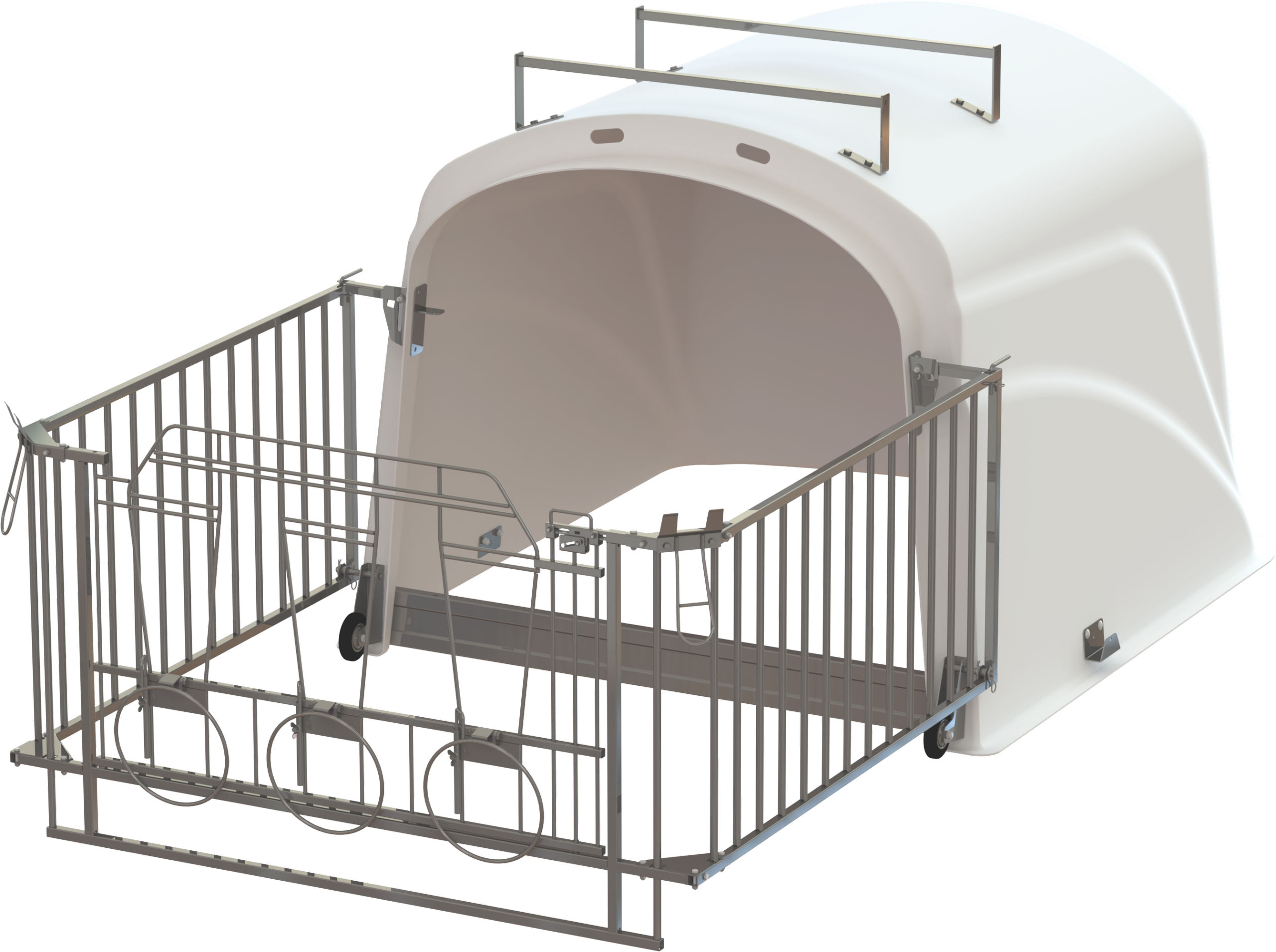  Kälberhütte CalfHouse Premium DUO mit Umzäunung