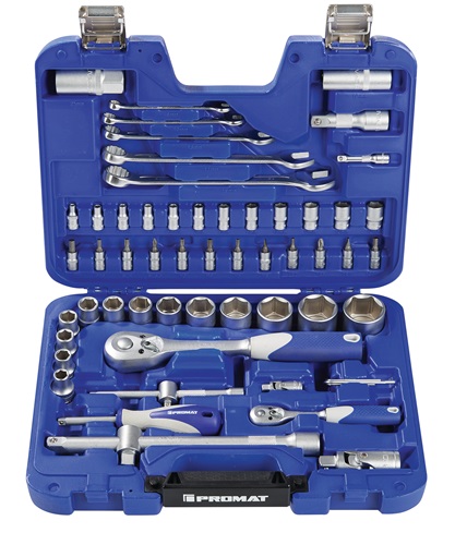 TECWERK Steckschlüsselsatz 60-teilig 1/4 + 1/2  Zoll