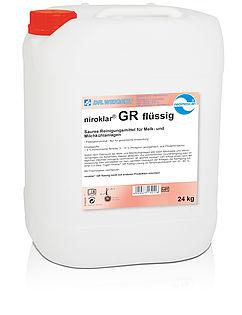 Der weiße 24 kg Kanister mit Dr. Weigert niroklar GR flüssig