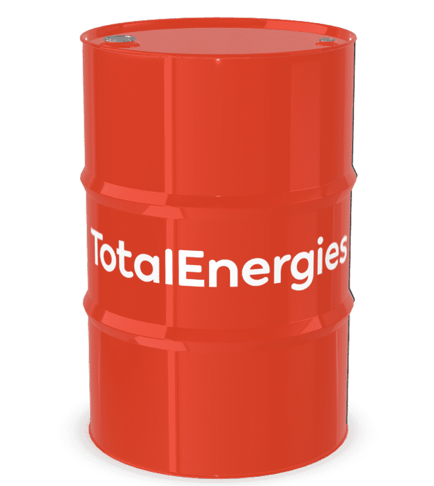 Orangenes Fass von TotalEnergies