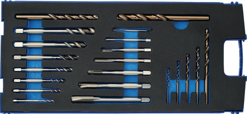 TECWERK Maschinengewindebohrersatz M3-M12 21-teilig