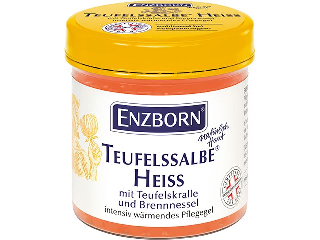 Dose Enzborn Teufelssalbe Heiß mit gelbemDeckel