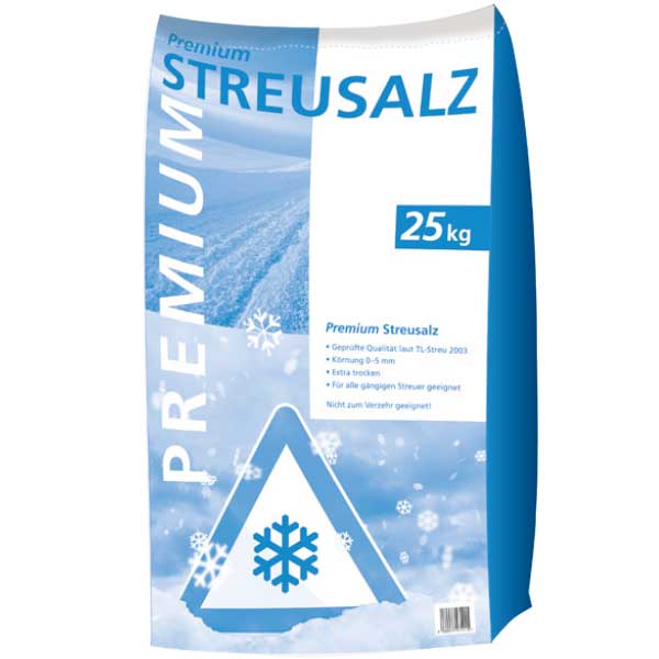 Blau weißer 25 kg Sack Premium Streusalz
