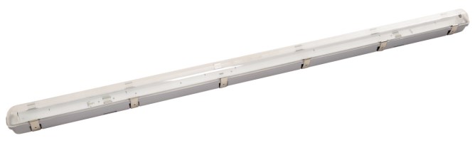 Feuchtraum-Wannenleuchte für LED-Röhren, 120 cm