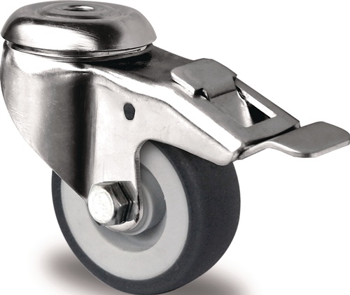 PROMAT Lenkrolle mit Totalfeststeller Rad- Durchmesser  50 mm Tragfähigkeit 50 kg
