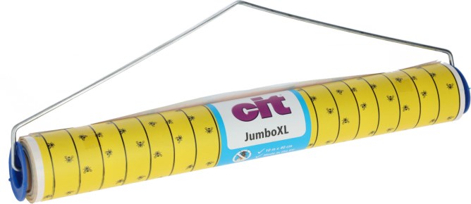 Gelbe Fliegenrolle im XL Format mit Aufhängung