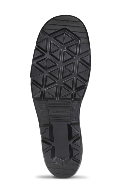 Schwarze Sohle der Sicherheitsstiefel Dunlop Work-It