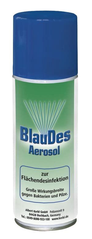 BlauDes Aerosol Sprayflasche mit blauem Deckel