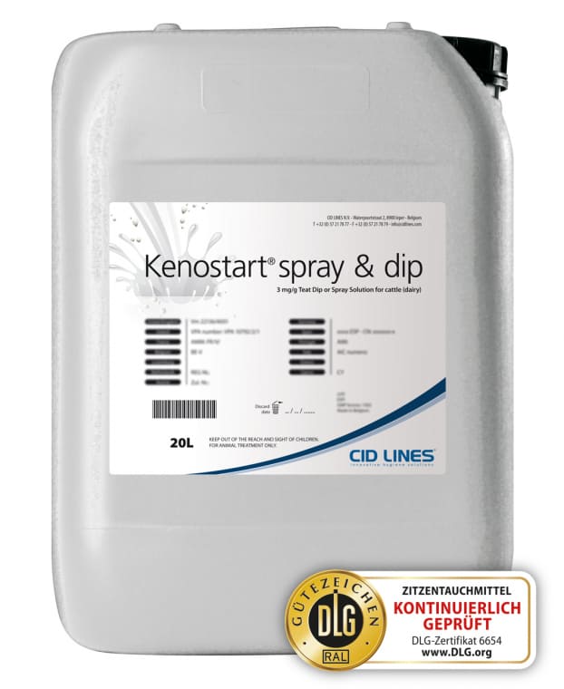 CID LINES Dippmittel Kenostart spray & dip im Kanister mit DLG Zertifizierungs-Etikett