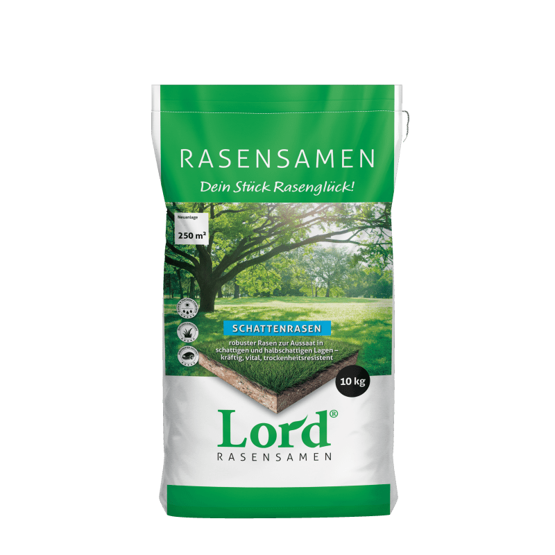 Grün-weißer 10 Kilo Sack mit Schattenrasen Samen von Lord