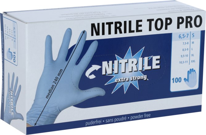 Nitril Einmalhandschuhe "Nitrile Top Pro" im Paket mit 100 Stück
