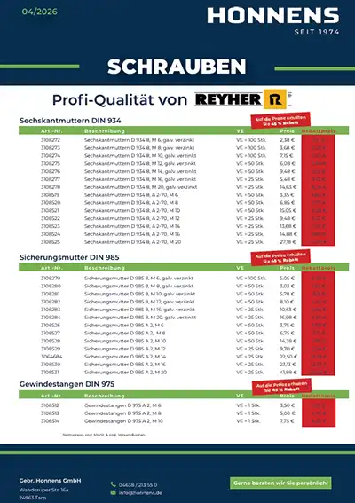 Schraubenliste PDF downloaden