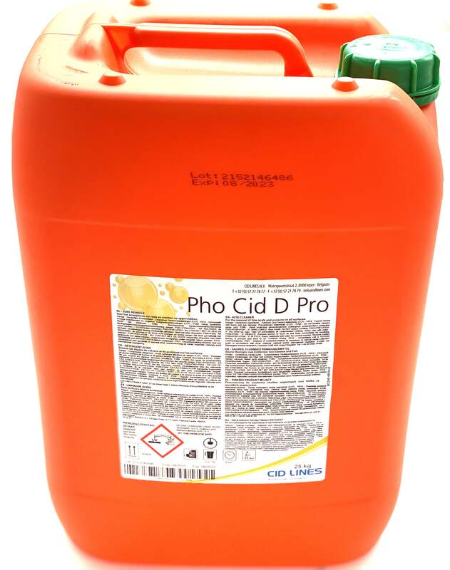 Der orange 25 kg Kanister Pho Cid D Pro von Cid Lines