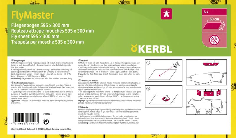 Produktdatenblatt mit Details zum Stallfliegenbogen FlyMaster
