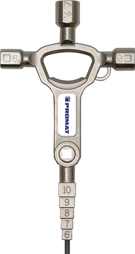 TECWERK Bau-Schaltschrankschlüssel 13 Funktionen