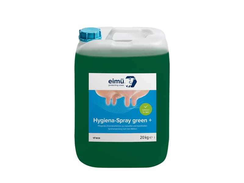 20 Liter Kanister mit grünem eimü Dippmittel Hygiena-Spray green+ Inhalt