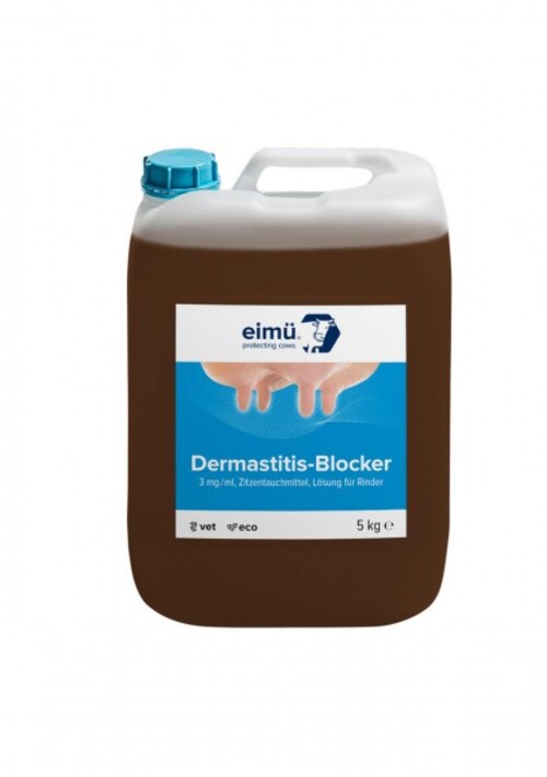 5 Kilo Kanister mit braunem Dippmittel eimü Dermastitis-Blocker